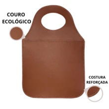 Universal Leather Car Trash Can - Rust Brown - View 2