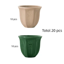 100ml Tulip Patterns Ceramic Coffee Cups - Middle Eastern Style Embossed Tulip Small Ceramic Cup, Coffee Cup, Tea Cup, Matcha Cup For Home, Coffee Shop, Tea House 1PC - Multicolor - View 13