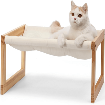 Cat Bed, Plush Velvet Cat Beds For Indoor Cats, Wooden Cat Hammock, 20 X 16 Inch Cat Couch, Suitable For Cats, Pu...