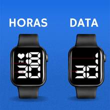 Women's Square Digital Sports Watch Gifts, Everyday Use, Pink - 粉色 - 查看 5