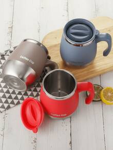 Stainless Steel Insulated Coffee Cup With Lid, Double Vacuum Insulation Suitable For Cold And Hot Beverages, Outdoor Mug With Handle For Convenient Use, Suitable For Home And Outdoor Use, Coffee Cup With Lid - Nhiều màu - Xem 4