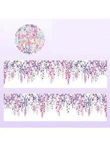 Candy Poetry 1 Roll 2M Plant & Floral Die-Cut Washi Tape, Creative Aesthetic Stickers, DIY Decoration, Scrapbooking, Craft Supplies, Holiday Gifts, Personalized Scrapbooks, School Supplies, Back To School Season - Multicolor - View 13