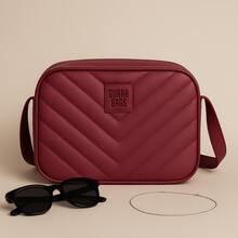 Bolsa Feminina com Alça Ajustável Moderno Básica Casual Fashion Dia a Dia Luxo - Promoção - bordô - Visão 3