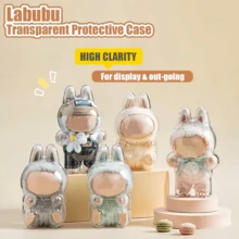 [1/2/3/6个] 透明亚克力保护盒，适用于 4.0/3.0/2.0/1.0 迷你保护盒，2025 新款保护盒，亚克力收纳盒，防尘保护盒，透明收纳盒，是收藏和展示 4.0 | 爱心怪兽徽章 | 毛绒娃娃系列的理想之选。