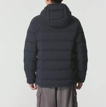 Adidas 600-Fill Down Hooded Jacket, Warm, Water-Resistant, Windproof, Stylish, Comfortable, Minimalist, Solid Color, Men's - Black - View 4