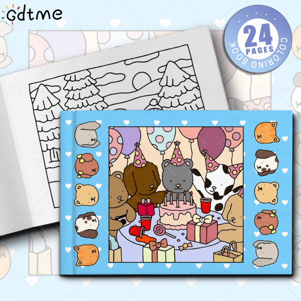 Livro de colorir "Eu e Meus Amigos" (1 ou 2 unidades): Atividade de colorir para crianças; Arte criativa em estilo grafite com animais fofos, fácil de colorir, 24 páginas desenhadas à mão em um só lado, diversão e satisfação através da coloração, presente atencioso para amigos, familiares ou entes queridos em feriados, aniversários ou qualquer ocasião especial, volta às aulas, material escolar.