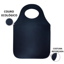 Lixeira Para Carro Couro  Universal - Azul - Visão 2