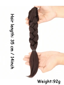 14英寸合成抓爪夹式编织马尾假发片，适合女性各种日常发型。 - 彩色 - 查看 11