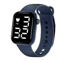 Women's Square Digital Sports Watch, Gifts, Everyday Use, Pink - 藍色 - 查看 2