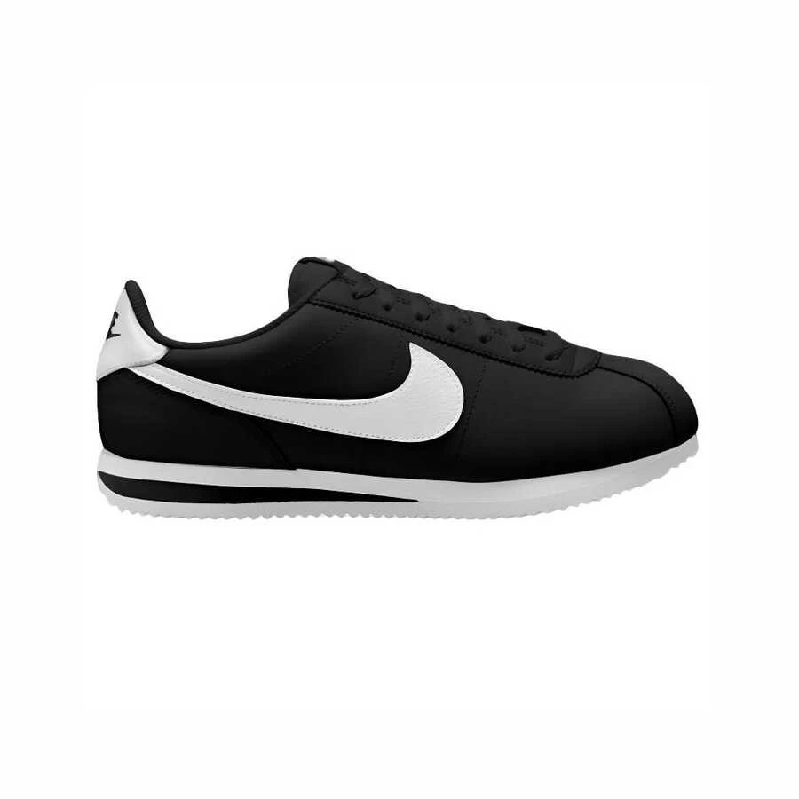 Nike Cortez Men's Classic Sneakers Vintage Running Shoes Casual Sneakers - Black/White - 查看 1