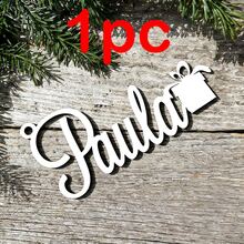 1/3/5 Stück personalisierte Weihnachts-Acryl- & Holz-Wort-Ornamente, individualisierbare Name/Nachricht Hängedekoration für Weihnachtsbaum, Tischplatzierung, Weihnachtsgeschenk-Anhänger für Familie, Freunde, Feiertags-Party, Heim-Dekoration, Fröhliche Weihnachten, Freude, Frieden, Glaube, anpassbare Hängeornamente, Thanksgiving, Neujahr, Festliche Dekorationszubehör, perfekte Feiertags-Geschenke für Kinder, Erwachsene, Festliche Heim-Party, Tisch-Mittelstück-Dekoration - Mehrfarbig (Weihnachten1) - Übersicht 25