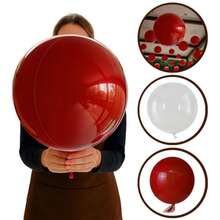 Bubble 18 Inch Kit (10 + 10 Balloons) 18 Inch Latex Party Decoration - Red - View 1