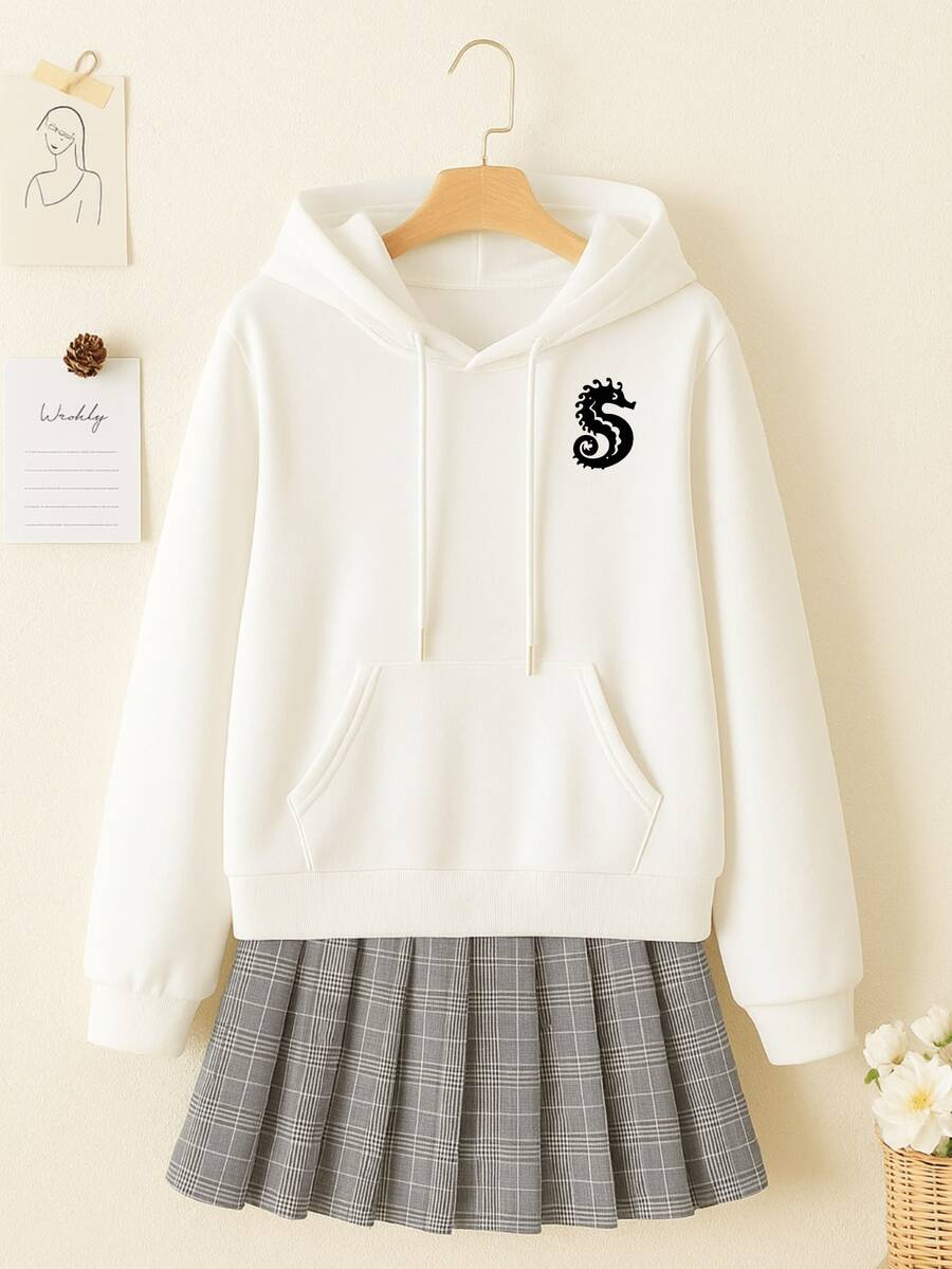 Shane Women's Casual Hoodie, A Stylish Classic - Colorful Panda With Sunglasses And Drink Holder, Back Print Design - 300g Pure Cotton, Perfect For Everyday Outings, Shopping, And Relaxed Casual Style, Comfortable Women's Hoodie