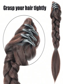 14英寸合成抓爪夹式编织马尾假发片，适合女性各种日常发型。 - 彩色 - 查看 5