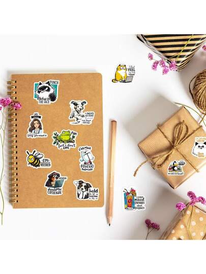 Nhãn dán chữ vui nhộn - Nhãn dán Graffiti trang trí sáng tạo và cá nhân hóa cho sổ tay và hành lý. Chống thấm nước, không để lại cặn. Chất liệu được nâng cấp để tăng độ bền. Phù hợp với nhiều hoàn cảnh. Món quà không thể thiếu trong gia đình. Món quà hoàn hảo cho bạn bè, gia đình và người yêu, lý tưởng làm quà tặng ngày lễ, quà tặng năm mới, quà tặng đêm Giáng sinh, quà tặng Lễ Tạ ơn và quà tặng sinh nhật.