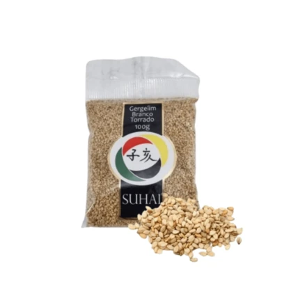 Gergelim Branco Torrado 100g Suhai