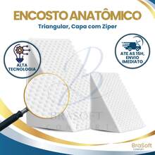 Kit 2 Triangular Backrest Pillow For Resting And Reading With Zippered Cover - 白色 - 查看 8