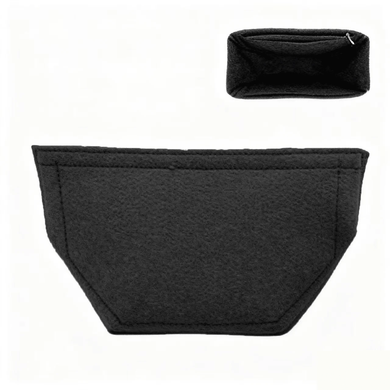 Bolsa de almacenamiento de fieltro, adecuada para funda de caña, bolsa Cyme, bolsa de almacenamiento de cosméticos interior, anti-deformación, buen soporte, regalo unisex - Negro - Ver 1