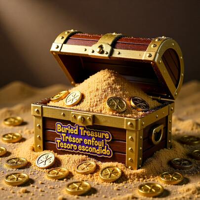 Spin Master Kinetic Sand, Buried Treasure Playset With 6oz Of Kinetic Sand And Surprise Hidden Tool (Style May Vary)(Third Edition)