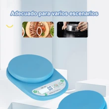Báscula de cocina con recipiente extraíble de 5 kg/1 g: báscula digital de precisión para alimentos con recipiente y función de tara, ideal para hornear, cocinar, medir ingredientes y planificar. - Azul - Ver 5