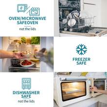 10/2pcs Set High Borosilicate Glass Food Storage & Meal Prep Containers Set With Airtight Lids - Microwave, Dishwasher, Oven & Freezer - Màu lục lam 2 chiếc - Xem 2