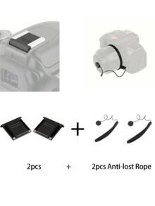 数码单反相机配件 - 镜头盖、相机防尘罩、闪光灯盖、BS-1 兼容佳能、尼康、宾得、奥林巴斯、富士数码单反相机和无反光镜相机 - 黑色 - 查看 10