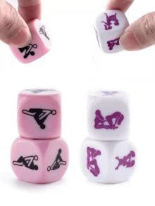 Conjunto de Dados Eróticos para Sexo, Jogo de Dados de Flerte para Adultos, Dados de Posições Íntimas, Dados com Palavras Engraçadas, Jogo de Festa para Casais Românticos, Role Play, Acessórios Estilo BDSM SM, Presente de Dia dos Namorados para Amantes - Multicolorido - Visão 3