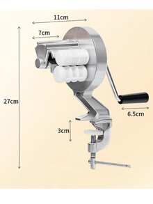 手动意面机 手摇式面条机 铝合金家用意面压面机 适用于厨房 意大利面、宽面条、土豆丸子、烩饭 - 彩色 - 查看 10