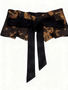 1 Stück Taillengürtel für Kleider, chinesischer Stil Blume Muster Polyester Taillendekoration Gürtel, elegant und retro