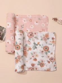 2 chiếc chăn quấn trẻ em 100% tre, dòng sản phẩm Floral Series nhẹ được chứng nhận Oeko-Tex, mềm mại và thân thiện với làn da, phù hợp với mọi mùa - Nhiều màu - Xem 6