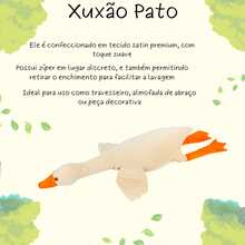 Pelúcia Almofada Gigante Pato Xuxão Travesseiro Fofinho Macio - Creme - Visão 2