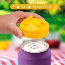 1pc Soda Can Covers, Upgraded Can Covers For Soda Cola Can Lid Covers Round Protector, Reusable Plastic Can Spill Stopper Or Protector For Fit Standard Size Cans - Nhiều màu - Xem 9