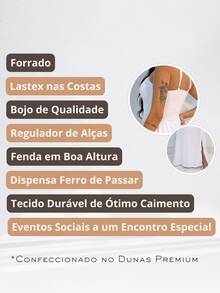 Women's Dress For Parties And Events, Weddings, Day And Night, Bridal Ceremony, Day And Civil Ceremony, Christening, Baptism, Gender Reveal, Engagement - 白色 - 查看 6