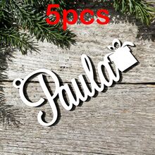 1/3/5 Stück personalisierte Weihnachts-Acryl- & Holz-Wort-Ornamente, individualisierbare Name/Nachricht Hängedekoration für Weihnachtsbaum, Tischplatzierung, Weihnachtsgeschenk-Anhänger für Familie, Freunde, Feiertags-Party, Heim-Dekoration, Fröhliche Weihnachten, Freude, Frieden, Glaube, anpassbare Hängeornamente, Thanksgiving, Neujahr, Festliche Dekorationszubehör, perfekte Feiertags-Geschenke für Kinder, Erwachsene, Festliche Heim-Party, Tisch-Mittelstück-Dekoration - Mehrfarbig (Weihnachten1) - Übersicht 43