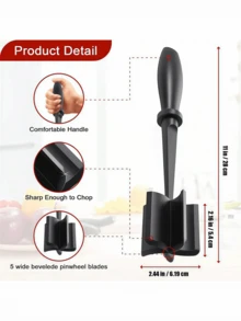 Manual Meat Shredder & Pulverizer - Heat-Resistant Polypropylene Hamburger Shredder With Non-Stick Surface, Ergonomic Handle & Dual Interchangeable Blades For Beef, Turkey, BBQ, Stovetop Use, Kitchen Gadgets | Sleek Kitchen Tool | Durable Kitchenware, Chicken Shredder - Multicolor - View 5