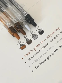 0.5毫米彩色签名笔，适用于书写、绘画、办公、会议、笔记、书法、高亮标记和返校用品 - 彩色 - 查看 13