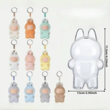 [1/2/3/6个] 透明亚克力保护盒，适用于 4.0/3.0/2.0/1.0 迷你保护盒，2025 新款保护盒，亚克力收纳盒，防尘保护盒，透明收纳盒，是收藏和展示 4.0 | 爱心怪兽徽章 | 毛绒娃娃系列的理想之选。