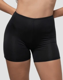Kit 2 Shorts Petticoat Half Leg Plain Comfort Second Skin Women's Bermuda Intimate Fashion Lingerie - 黑色 - 查看 2