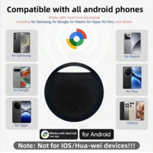 RSH Inteligentny lokalizator Air Tracker dla systemu Android, kompatybilny z aplikacją Android Find Center (wymagany system Android 9 lub nowszy), globalny inteligentny lokalizator antyzaginieniowy do kluczy i bagażu, ochrona prywatności, wymienna bateria, prezent świąteczny - Czarne - Zobacz 9