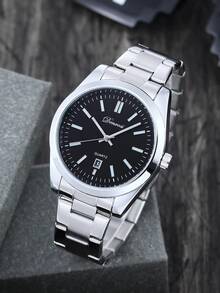 1件装男士休闲简约商务防水石英夜光手表 - 均碼 - 查看 7