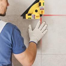 1 pieza Nivel láser multinivel, herramienta de medición láser de 90 grados, nivel láser, alto nivel de infrarrojos de precisión, herramientas de medida de azulejos, regla de nivelado láser alta precisión fácil de operar, conveniente de usar. - Amarillo - Ver 3