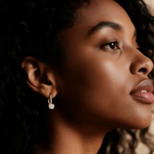 Ladies' Earrings, Elegant Earrings, Christmas Jewelry, Ladies' Christmas Jewelry, Thanksgiving Earrings, Crystal Earrings, Diamond Studded Earrings, A Mixed And Matched Diamond Studded Earring Designed With High Transparency Crystal Stone, Is An Economical Gift For Girlfriends/Seniors On Valentine's Day/Christmas/Thanksgiving, - Vàng - Xem 3