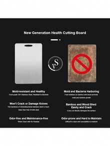 High Quality Titanium Steel Cutting Board - Double-Sided Stainless Steel, Smooth Surface, Ideal For Kitchen And Dining, Easy To Clean, Perfect For Slicing Fruits, Vegetables And Meats, Essential Kitchen Item | Modern Kitchen Supplies | Cutting Board, Kitchen Cutting Board, Kitchen Utensils, Kitchen & Home Supplies, Kitchen Cutting Board, Kitchen Accessories - Multicolor - View 6