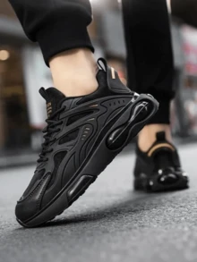 Tenis Cómodos Antideslizantes Transpirables Zapatillas ,Tenis Blancos, Tenis Hombres , Zapatillas deportivas de malla para hombres,Antideslizantes y Duraderos, Zapatos para correr al aire libre para hombres. Zapatos Casuales con Suela Gruesa Negra, Zapatos Cómodos para correr al aire Libre - Oro negro - Ver 8