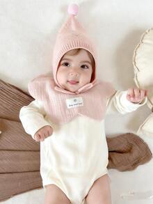Bộ 3/5 chiếc yếm vải cotton muslin trơn màu ngẫu nhiên cho trẻ sơ sinh - Nhiều màu - Xem 2