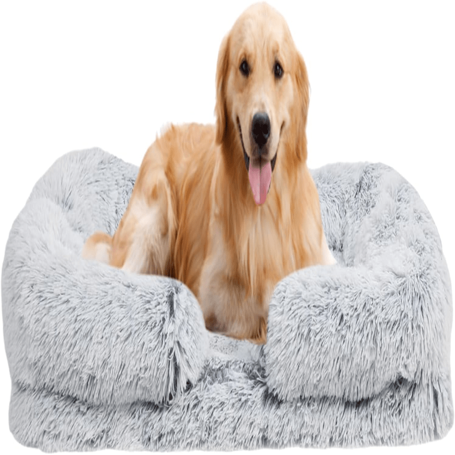 Dog Bed For Small Medium Large Dogs, Anti Anxiety Dog Sofa Bed Washable Removable Cover, Waterproof Layer,AntiSli...