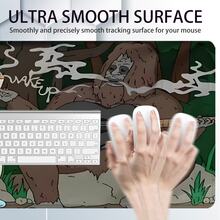 Funny Cartoon Mouse Pad Orangutan Mousepad Extended Desk Mat Non-Slip Rubber Base Stitched Edge Large XL Desk Pad For Desk Laptop Desktop 35.4x15.7 Inch For Home Office Gamer