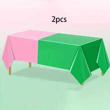 1 pièce/2 pièces/4 pièces Nappes en plastique jetables roses et vertes pour table de fête de sorcière. Nappes en plastique rectangulaires jetables roses et vertes pour décoration de table de fête de sorcière. Fournitures de fête de sorcière pour enterrement de vie de jeune fille, shower de mariée, décorations d'anniversaire. - Multicolore - Voir 8