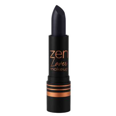 Batom Preto Gótico Zen Lovers – Acabamento Intenso e Atitude na Make