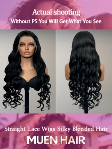 Peruca Frontal de Renda com Ondas Corporais de Densidade 200%, Cabelo Misturado Preto Pré-Arrancado, Renda Transparente HD 13x4, Peruca Frontal de Renda com Ondas Corporais de 8-34 Polegadas na Cor Natural, Peruca Frontal de Renda com Ondas Profundas Pré-Arrancadas e Pré-Cortadas, Molhada e Ondulada, Coloque e Vá, Sem Cola, Linha de Cabelo Natural com Cabelo de Bebê